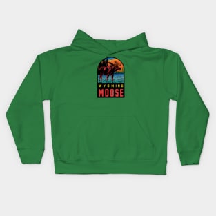 Wyoming Moose Kids Hoodie